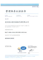 DNV簽發(fā)的ISO9001管理體系證書